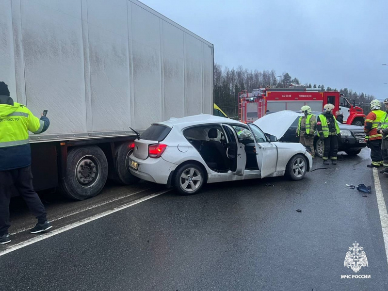    Спасатели показали фото с места смертельного ДТП под ПетрозаводскомМЧС Карелии
