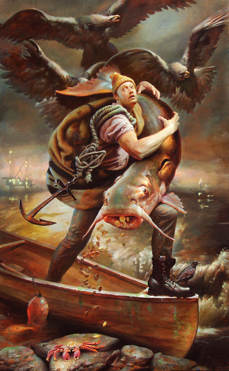 КАРТИНА ХУДОЖНИКА АДАМА МИЛЛЕРА / Adam Miller ПОД НАЗВАНИЕМ " ИЗ ГЛУБИНЫ "