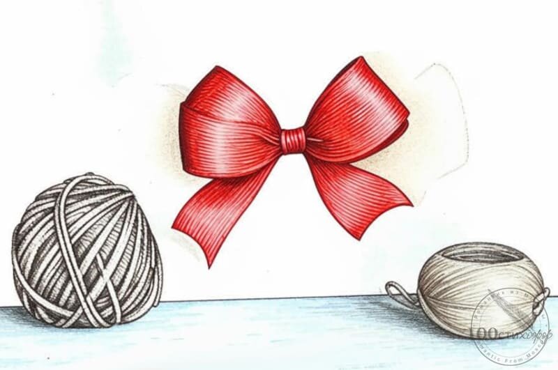 Бантик из пряжи