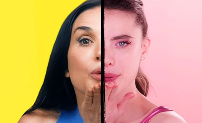 Скомпанованные кадры из фильма "Субстанция"