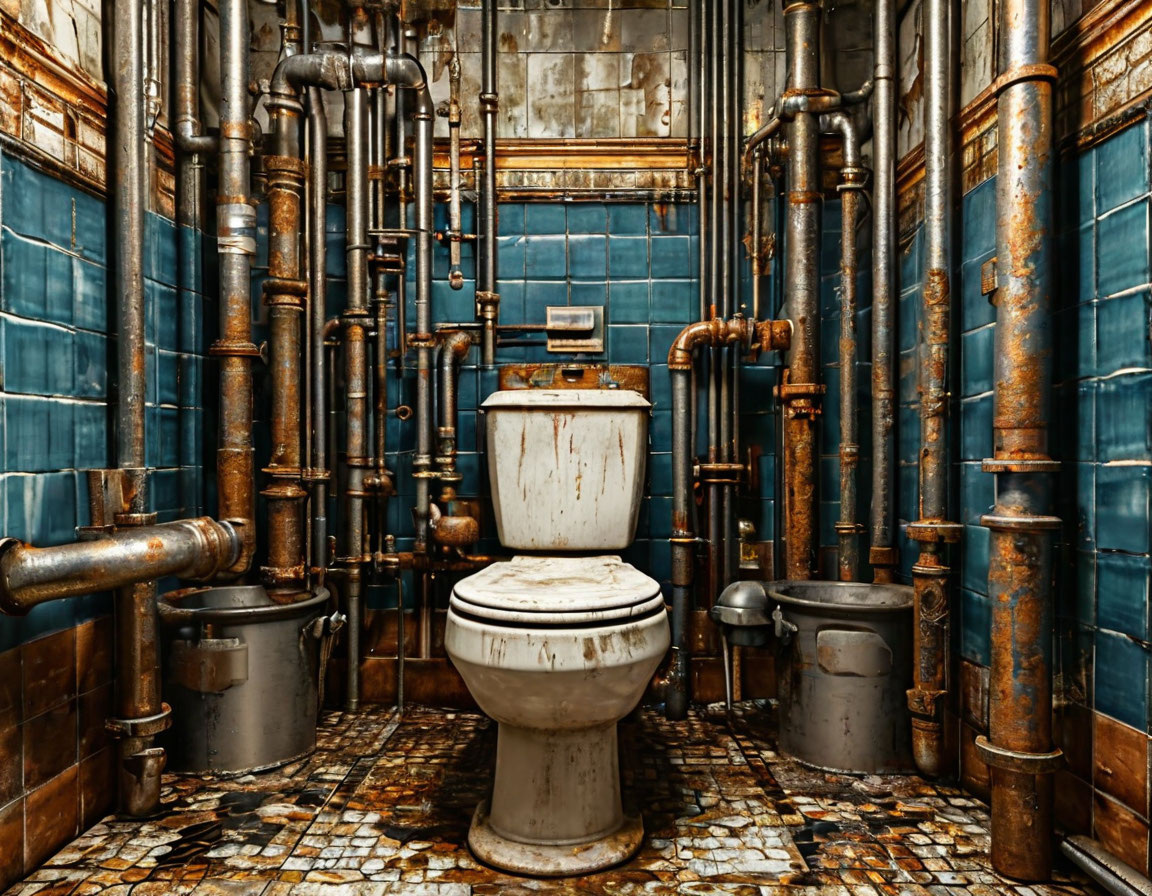 трубы в туалете