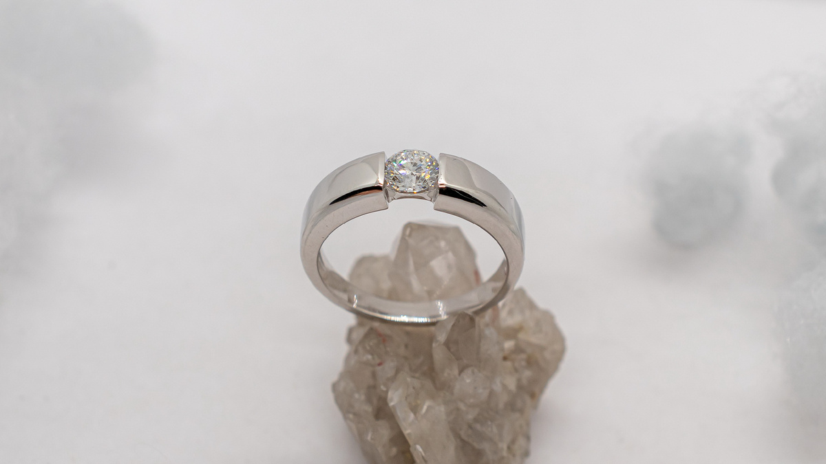 Кольцо из белого золота с бриллиантом 0.5 карат - 100% ИНВЕСТИЦИЯ