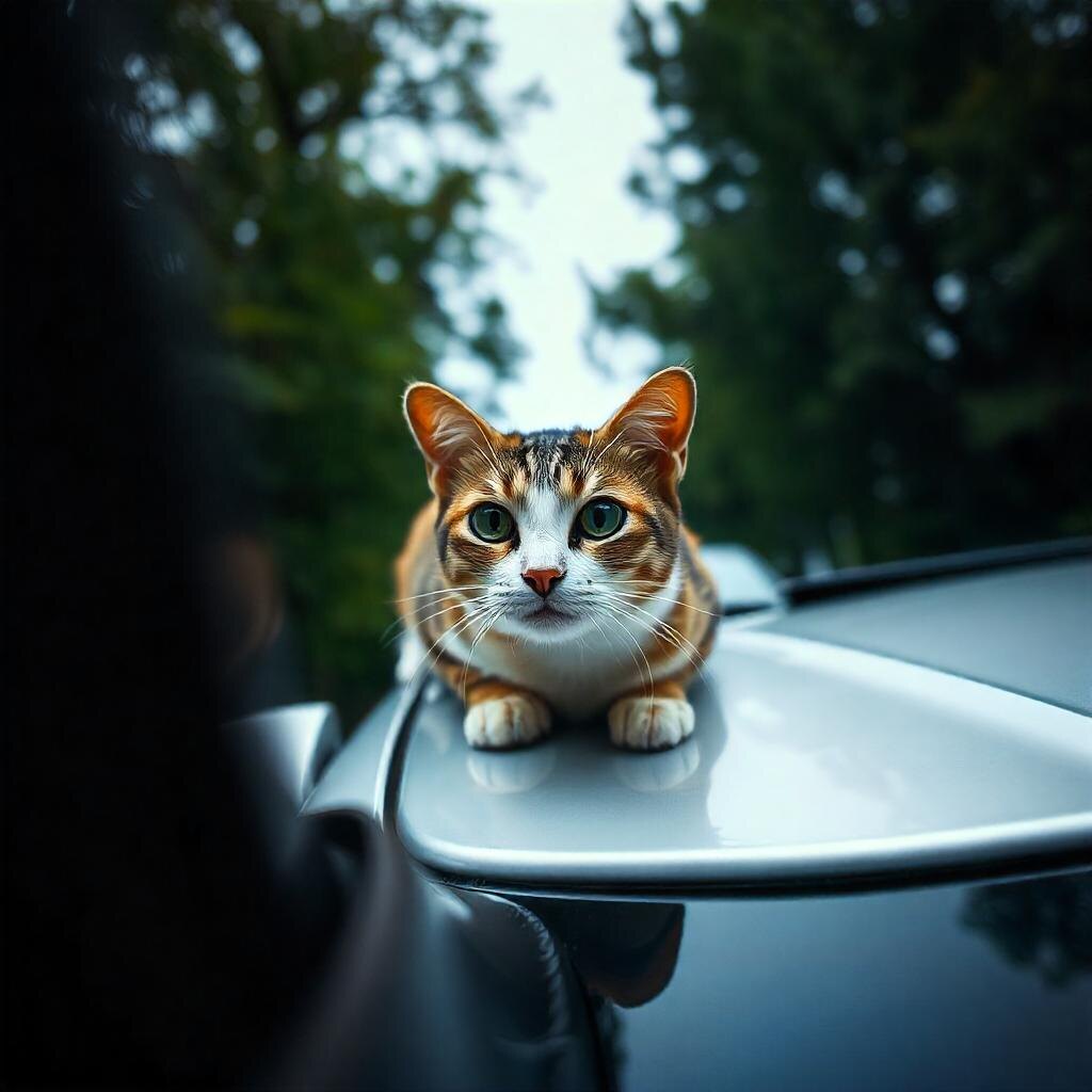 Кошки и машины