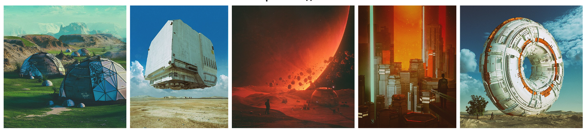 Некоторые картины из серии "Первые пять тысяч дней"