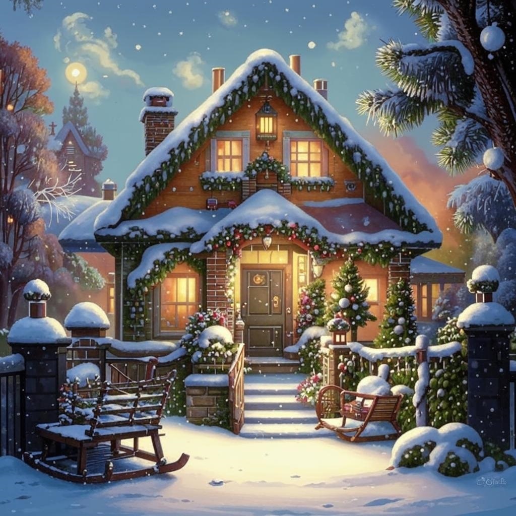 Вот так дом украсилл Kandinsky