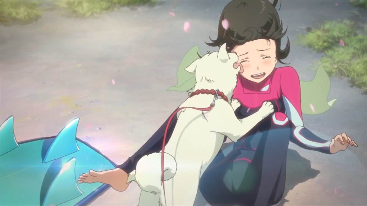 -Да я не тебе, Сэки... ...Собачка продолжала ласкаться, а девушка... -Я пёсику. Тебя-то я знаю. В этом году мы в одном классе учимся... ...Вот как. Тогда Кэнджи... -А его зовут Бельчонок. Потому что он белый...