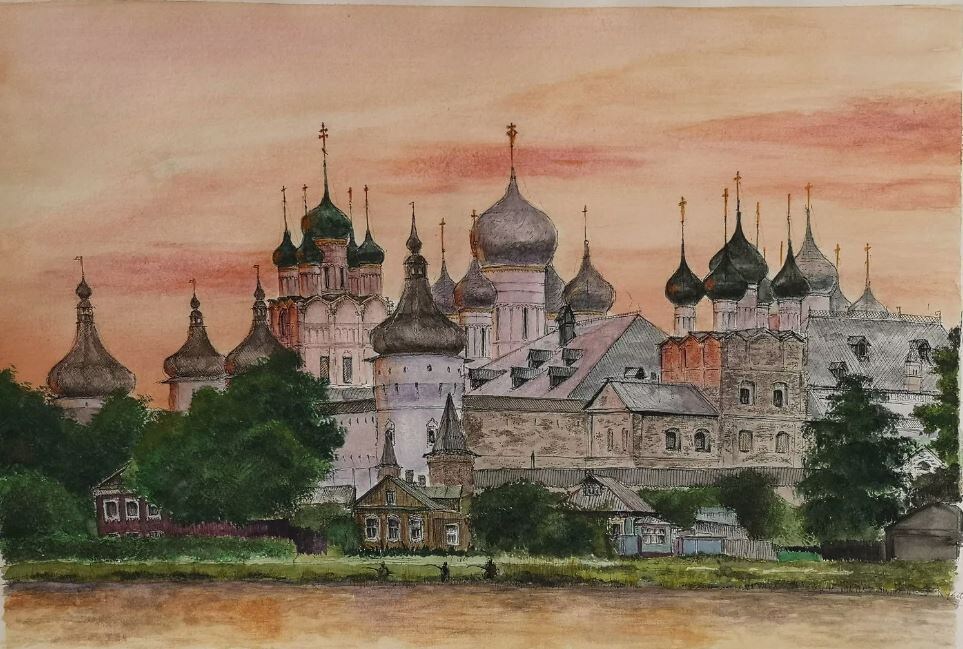 Картина "Вечер в Ростове Великом".