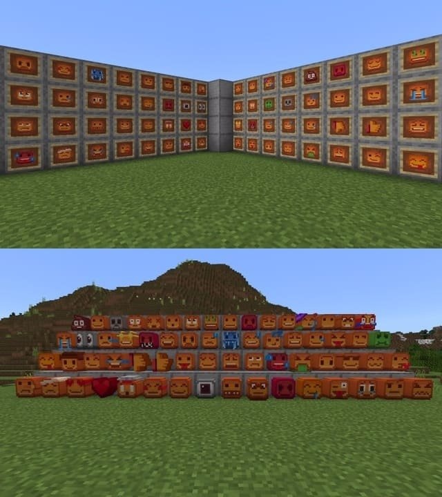 Все блоки эмоджи в Майнкрафт ПЕ (Бедрок) с модом