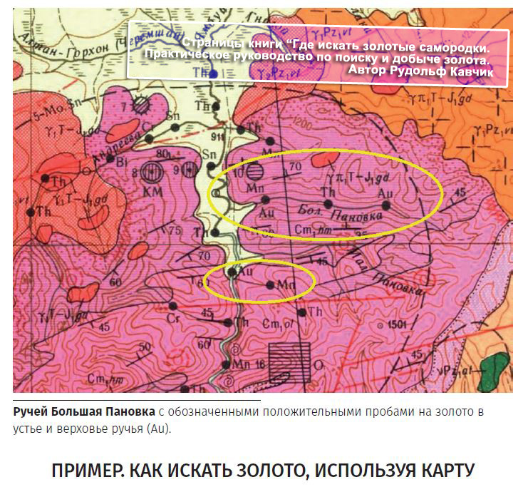 Из книги "Где искать золото. Практическое руководство по поиску и добыче золота" Рудольф Кавчик