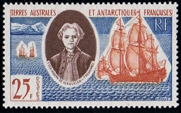 Ив Жозеф де Кергелен. Марка Французских Антарктических территорий, 1960