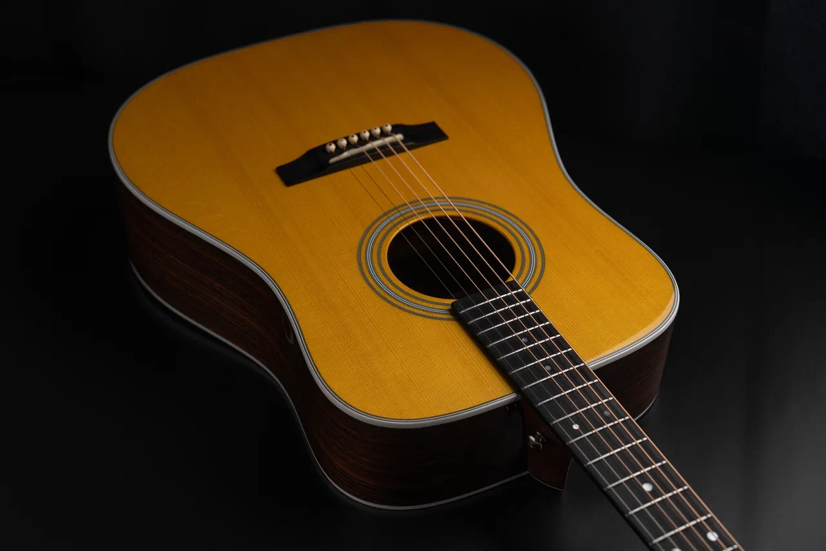 Верхняя дека акустической гитары TYMA TD-28 из массива ели Энгельмана AAA+ класса