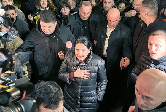    Саломе Зурабишвили (в центре)