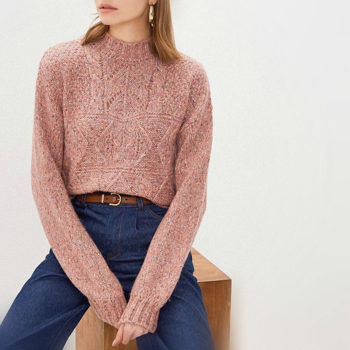 Джемпер из меланжевой пряжи Springfield