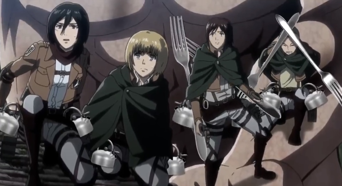 Герои «Атаки Титанов» сражаются с лапшой Cup Noodles в новой коллаборации 