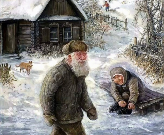 Подборка душевных картин про снег | Зимнее настроение в живописи современных художников