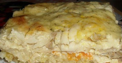 Рыбная запеканка с рисом