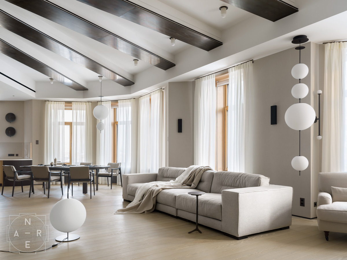 “Muskat. 2023 г. Anre Architects. Гостиная”.