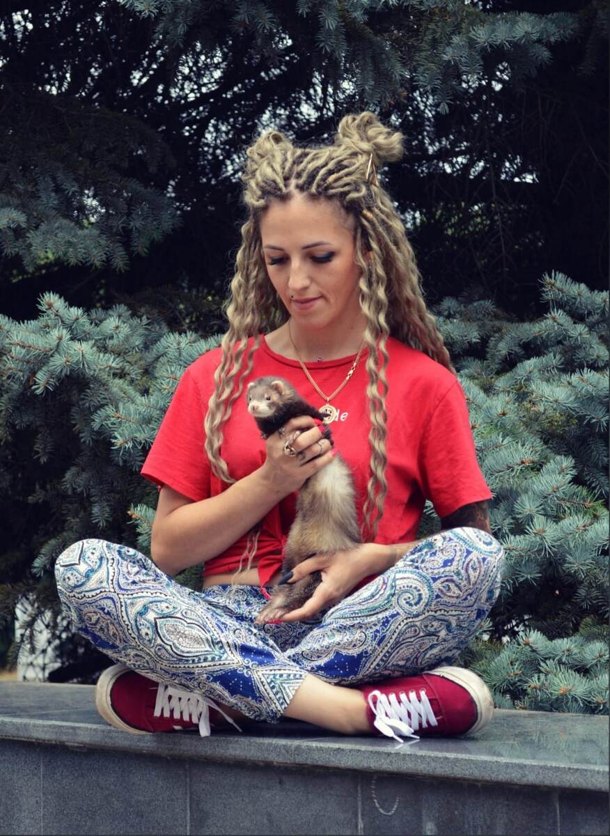 Анна Круду со своим питомцем/ФОТО из личного архива Анны Круду