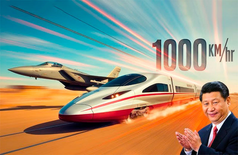 Поезд на магнитной подушке со скоростью 1000 км/ч и 5G: Китай развивает Hyperloop