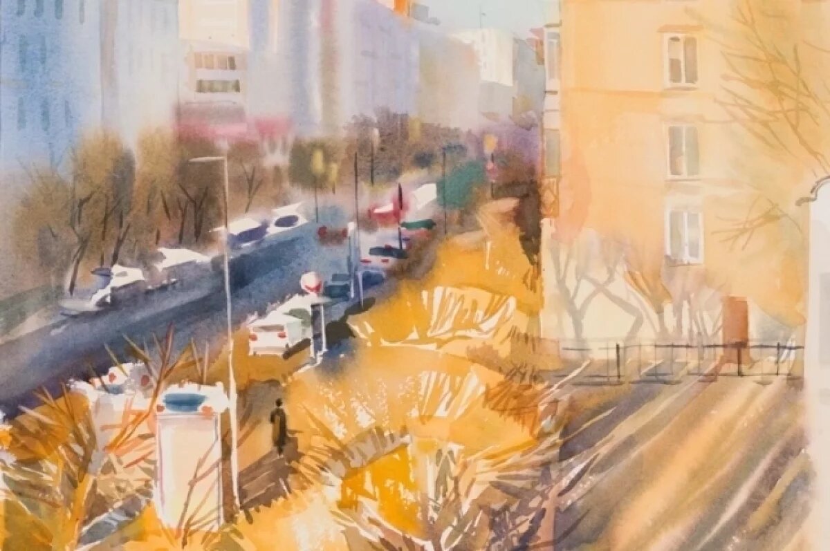    Степанова А.П. «В лучах солнца. Вид на проспект Мира».