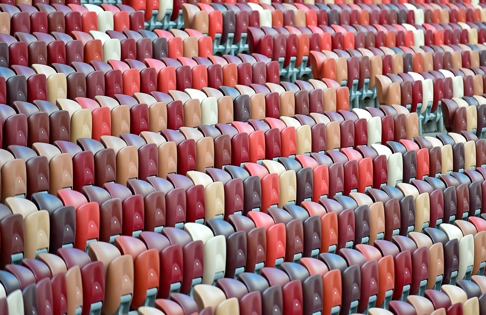 Складные кресла производства компании «Авангард»  на стадионе «Лужники» в Москве