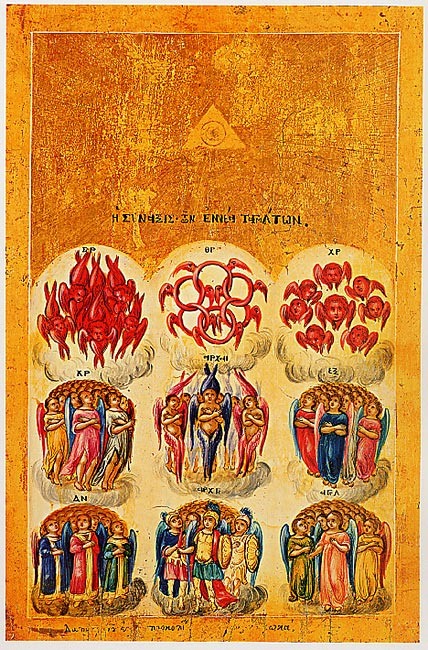 Девять чинов ангельских. Икона.