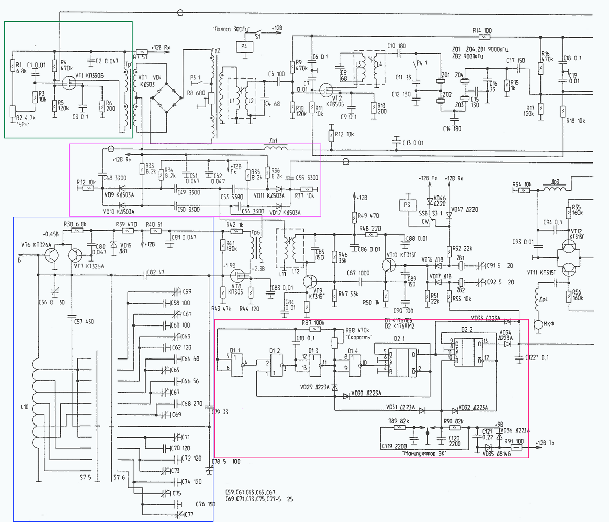 Рис. 2. Из журнала "Радиолюбитель КВ и УКВ", №7 за 1995 год.