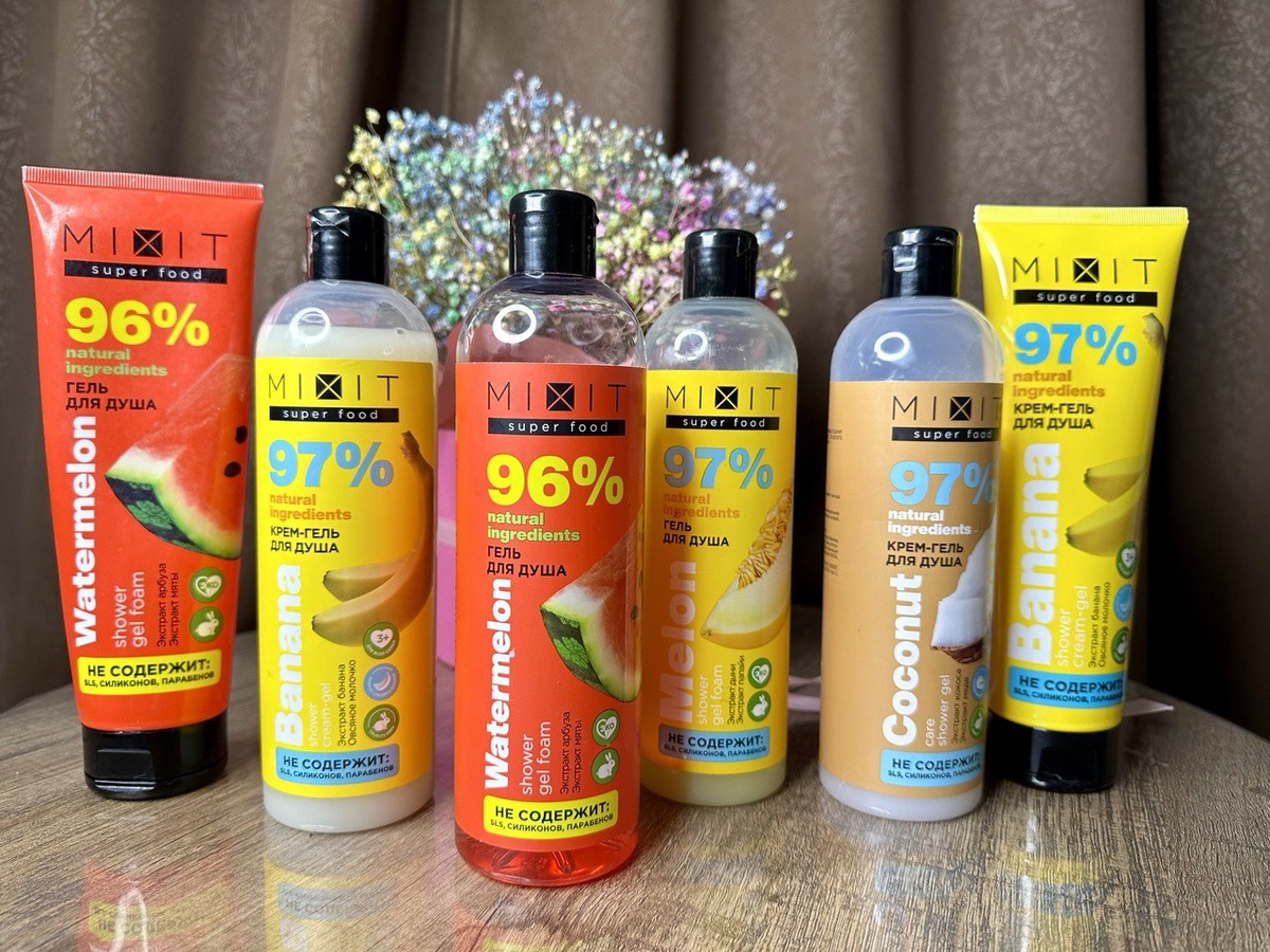 Гели для душа MIXIT. 