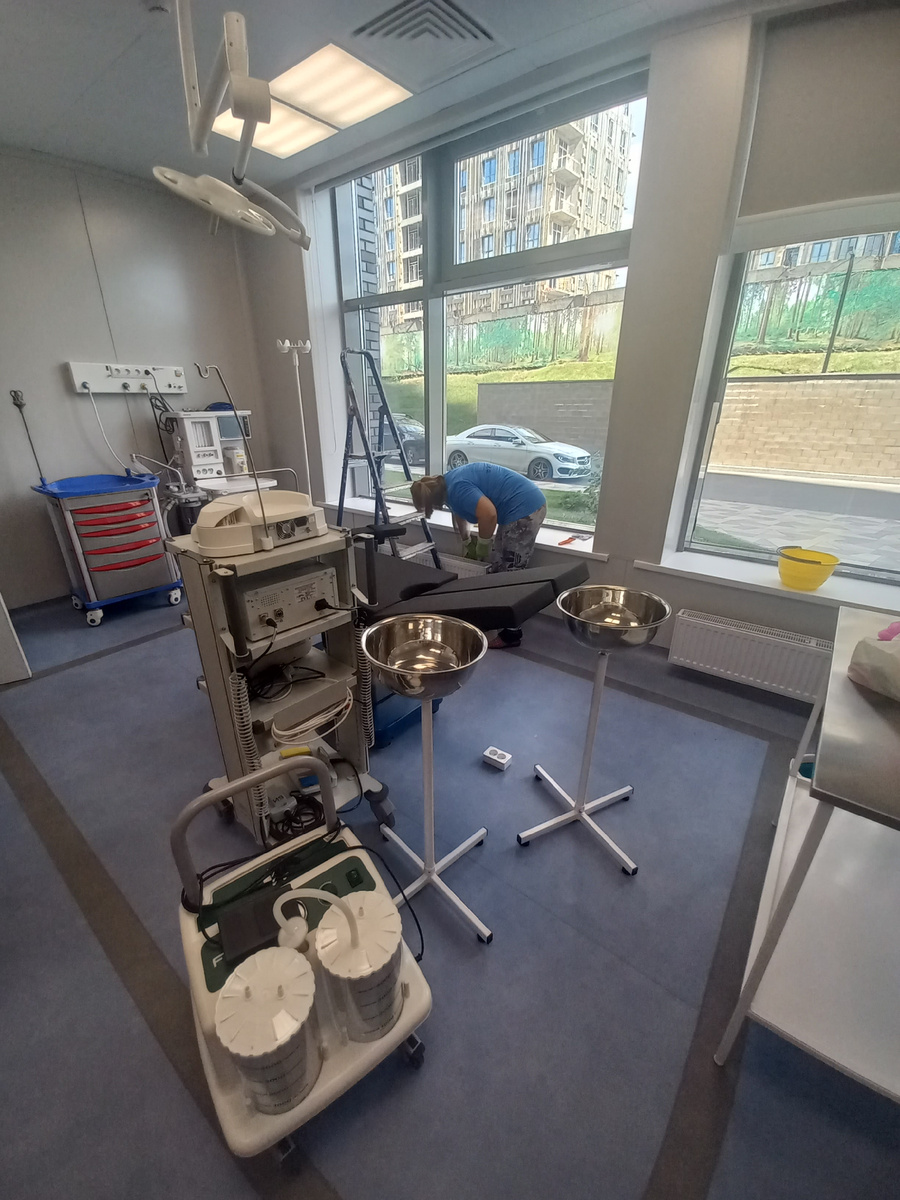 В процессе уборки после ремонта