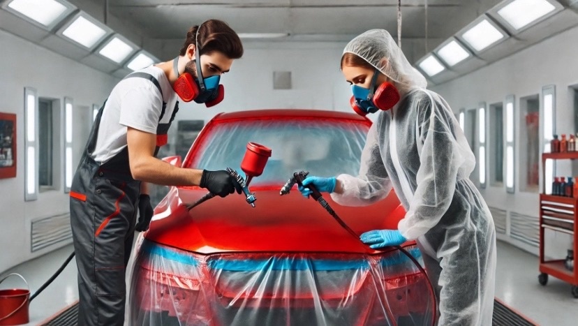 Работа автомаляра-кузовщика. Окраска автомобиля