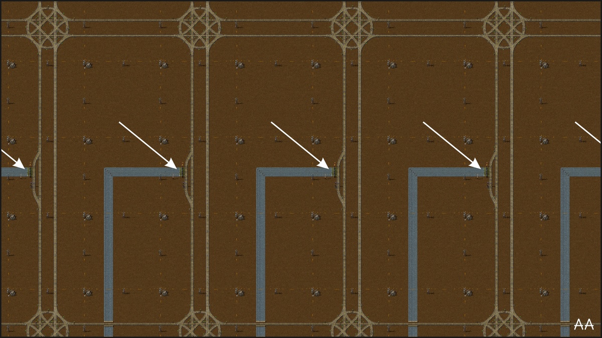 1. Ж/Д станции для погрузки железной руды (показаны стрелками).
