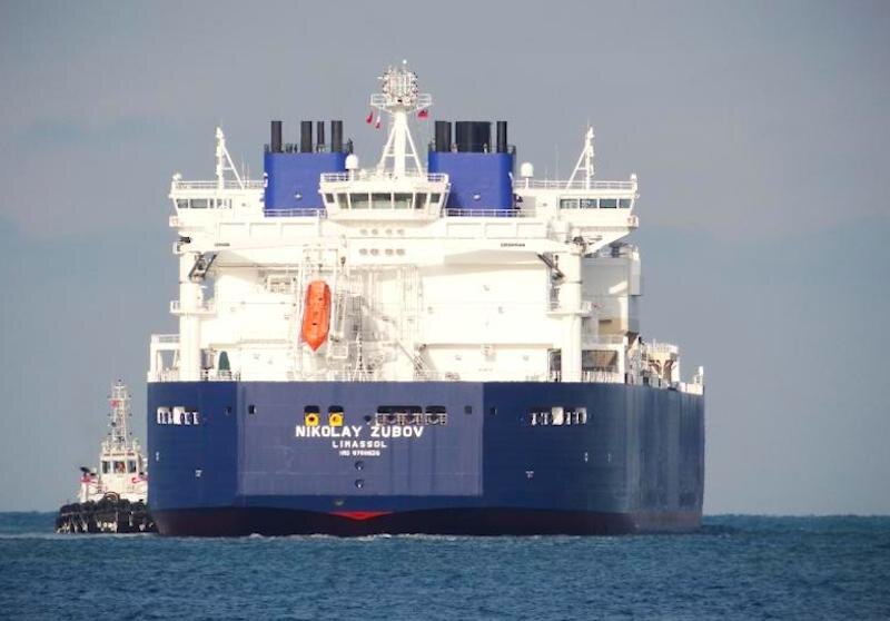 Танкер-газовоз ледового класса Arc7 «Николай Зубов», один из двух танкеров, завершающих навигацию. Источник: vesselfinder.com