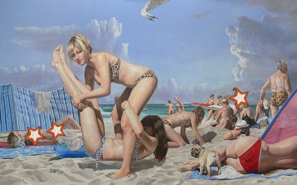 КАРТИНА ХУДОЖНИКА РОЛЬФА ОСТА /  Rolf Ohst под названием " ТИГР " 2009, холст, масло, 150 × 240 см