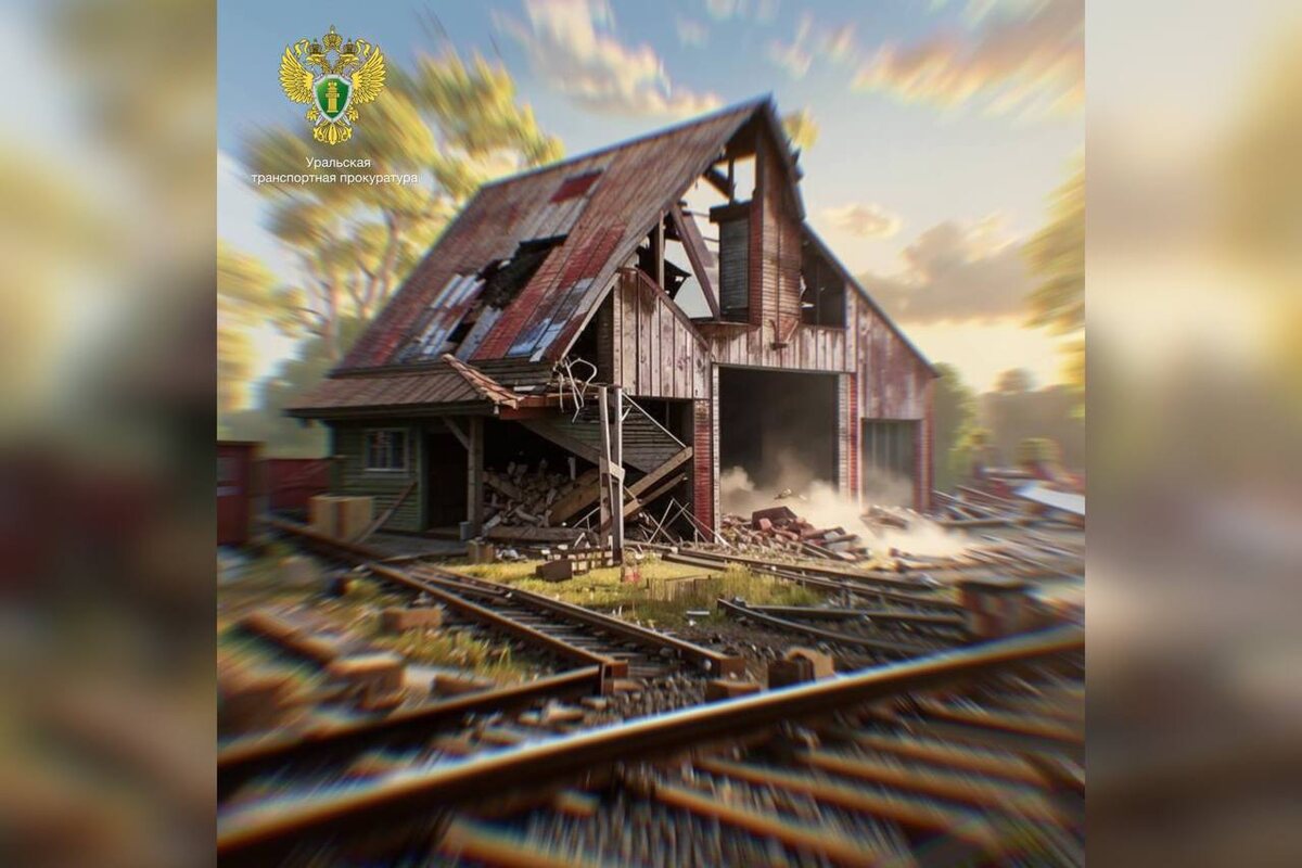    В Оренбурге по решению суда снесли полуразрушенный склад на полосе отвода железной дороги