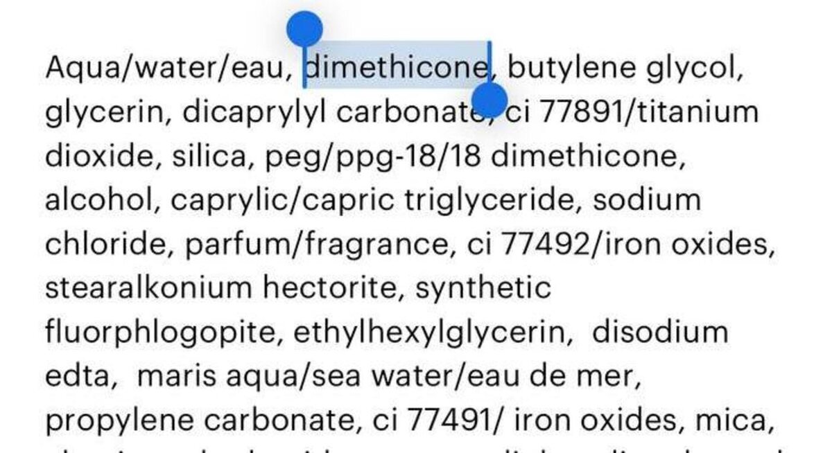 Состав тонального крема