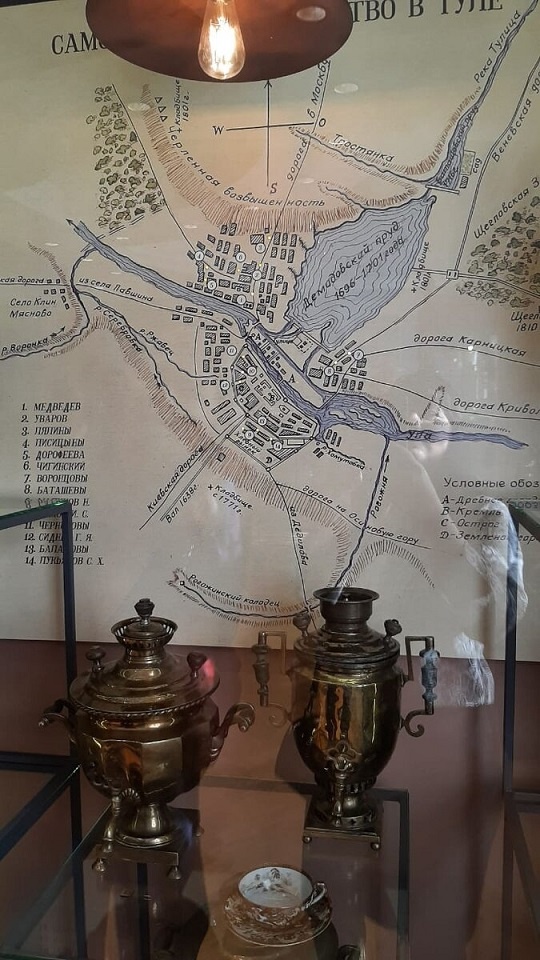 Карта производства самоваров в Туле