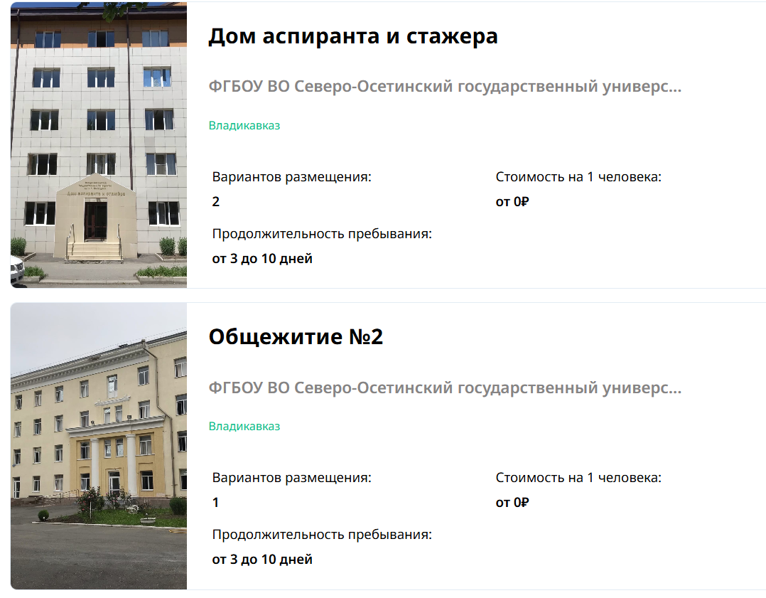 Примеры размещения