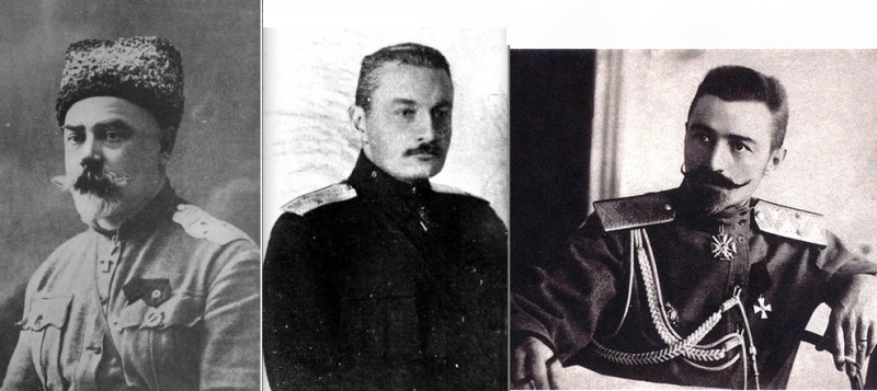 Генералы Деникин, Романовский и Марков.