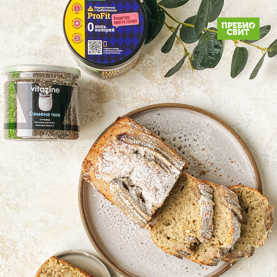 Банановый кекс без сахара