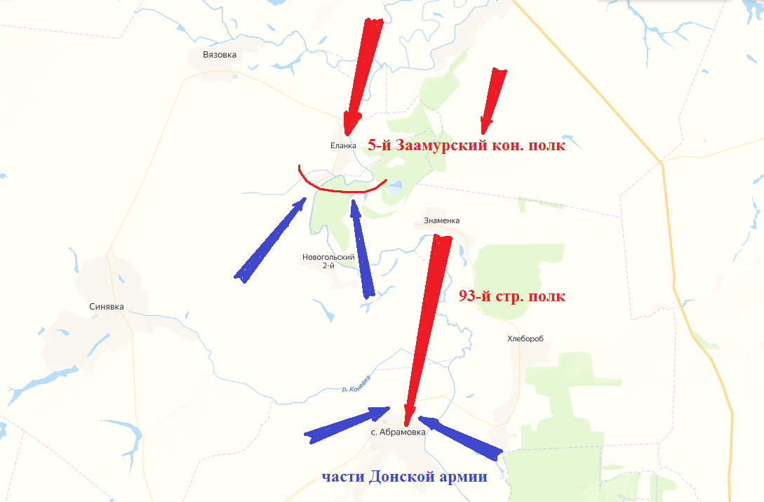 Бой за станцию Абрамовка. Схема автора