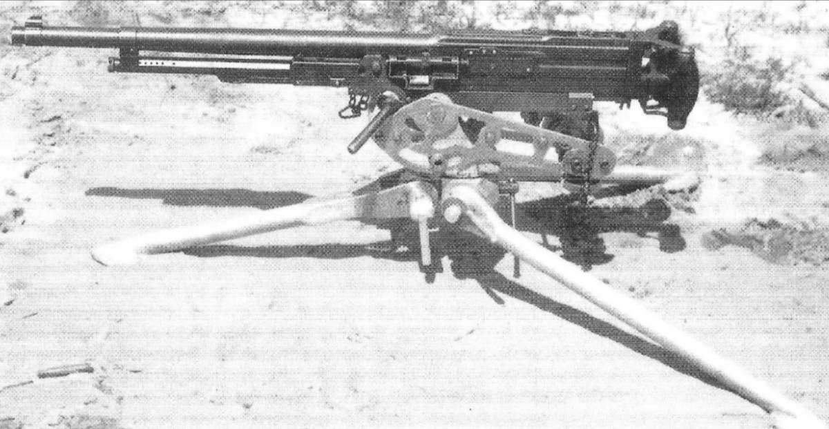Пулемёт T10 на станке.