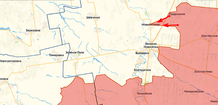    Рывок от Раздольного к Новому Комару всех удивил. Источник: lostarmour.info