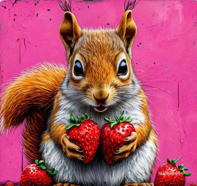 🐿️ Белочка с клубничками