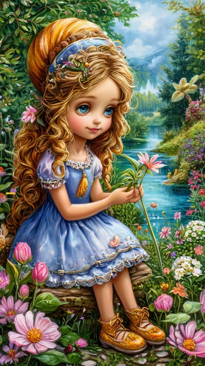 Вскоре она наткнулась на яркий цветок...