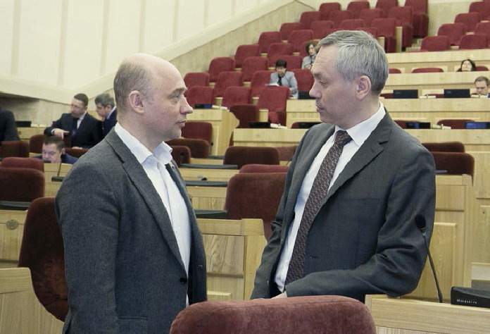 На фото Михаила Перикова Анатолий Кубанов с губернатором Новосибирской области Андреем Травниковым