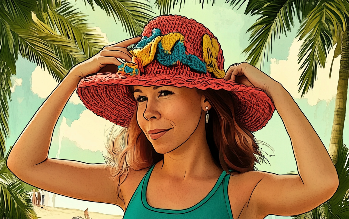    как-связать-шляпу-для-пляжа-крючком Ленивое Вязание