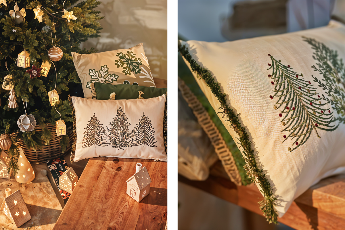 Подушка New Year Essential c вышивкой — 1865* рублей.