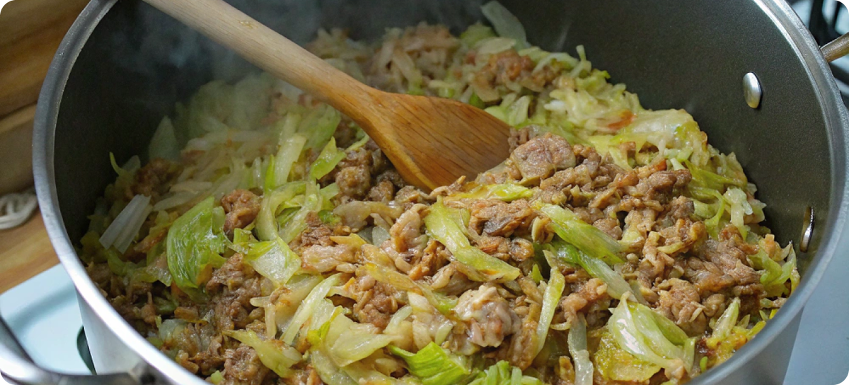 Ленивая капуста с фаршем и рисом