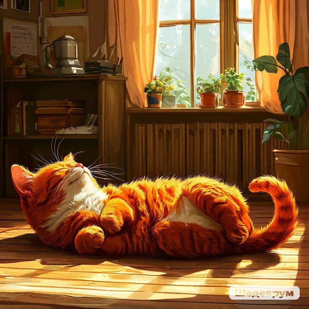 "Лучик весело почесал ему животик"