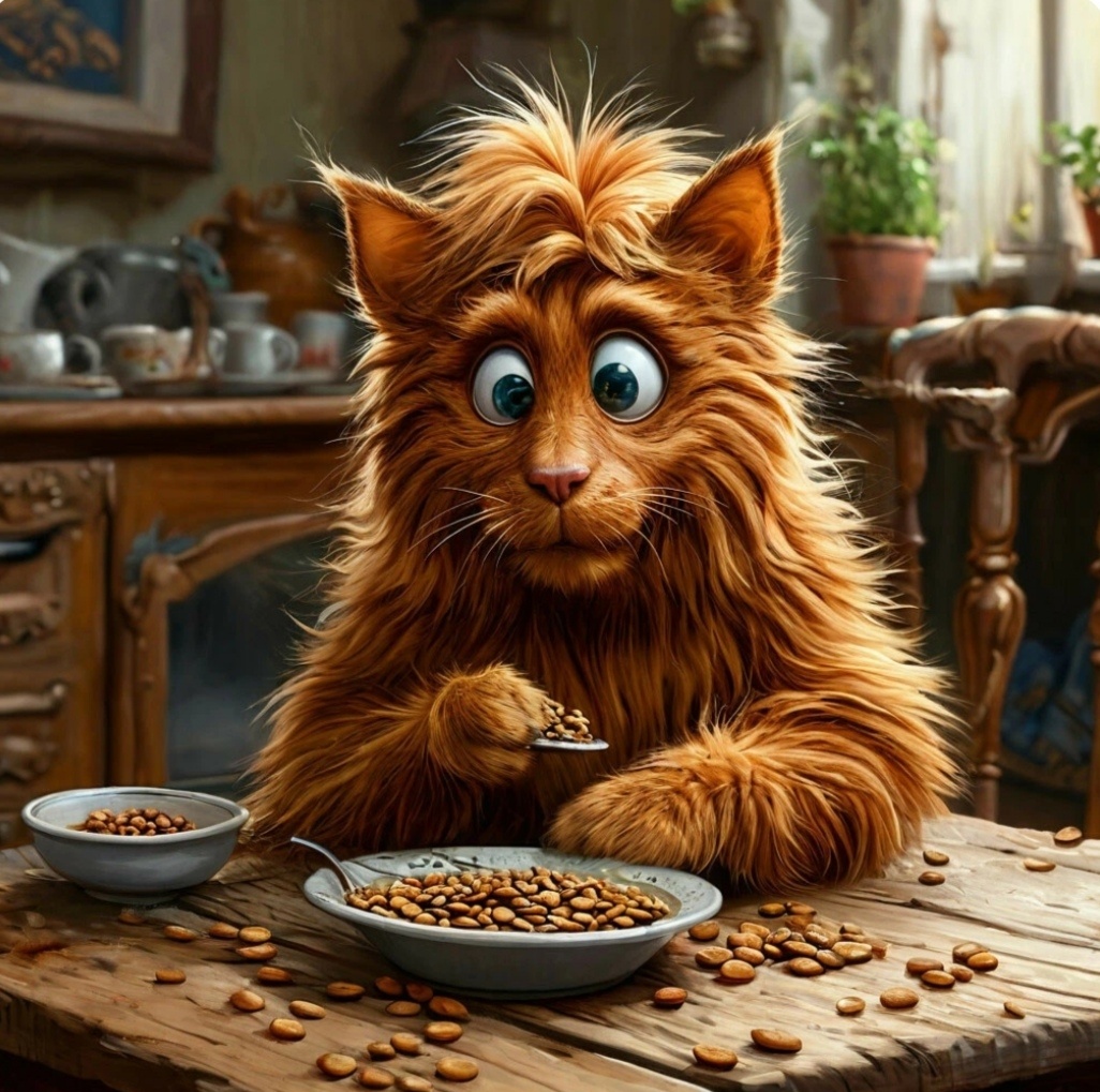 Кошка становиться добрее и ласковее если кормить её правильно